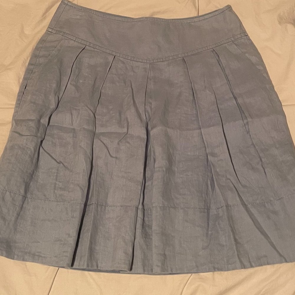 Linen Blue Skirt